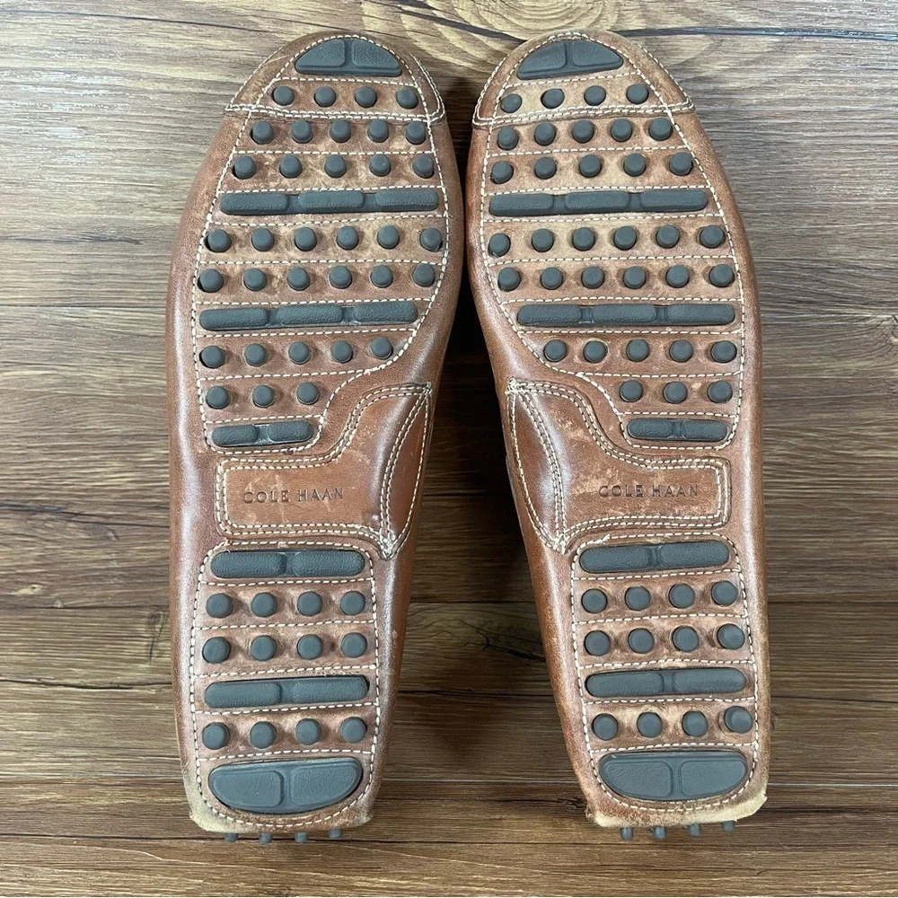 Cole Haan Gunnison Brown Leather Slip-On Driving Mocs Loafers Men’s Size 11.5 - Picture 7 of 8